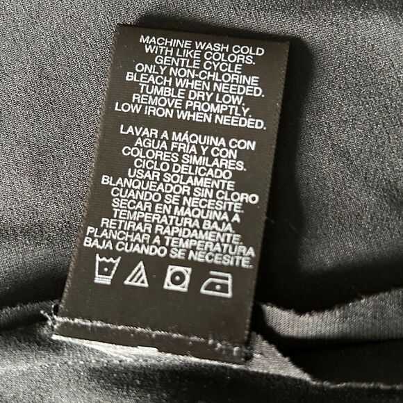 Norma Kamali Turtleneck Black Stretch Knit Neck Zip Long Sleeve-Women's Size XL - Picture 7 of 7